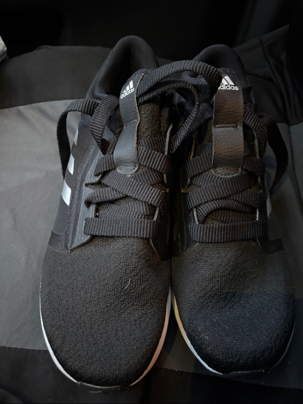 adidas Black Sneakers with Silver Stripes